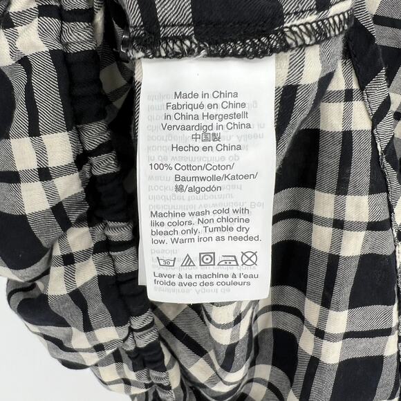 Madewell Arion Plaid Wrap-Front Shirt Black and White Check Size Small - Picture 7 of 8